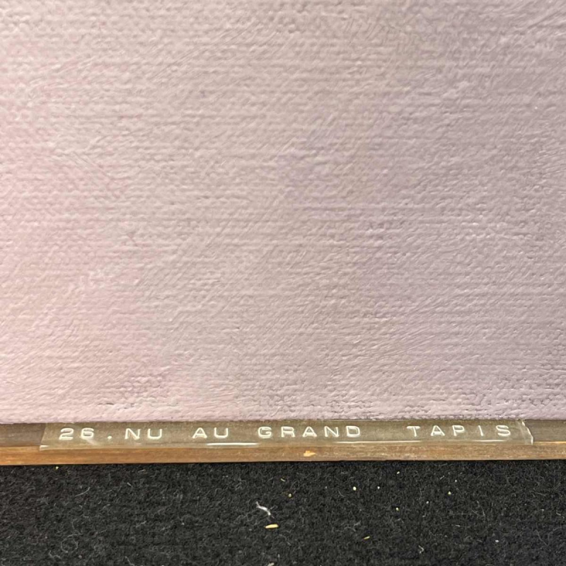 LUC PEROT Female nude in the studio with mirror painting oil on canvas 1978