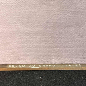 LUC PEROT 'Nu féminin à l'atelier au miroir' peinture huile sur toile 1978