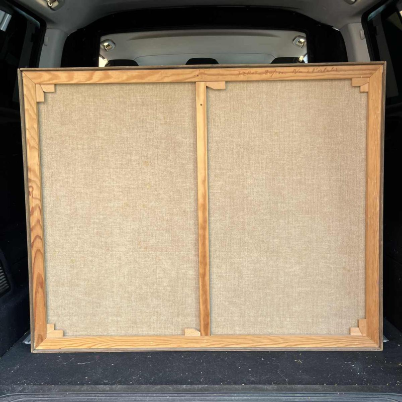 LUC PEROT 'Nu féminin à l'atelier au miroir' peinture huile sur toile 1978