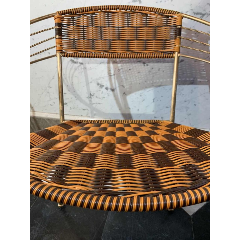 Set van 6 vintage Italiaanse 'Scoubidou' Patio terrasfauteuils, jaren 50/60