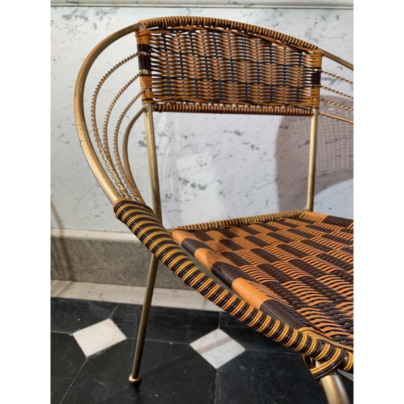 SÃ©rie de 6 Fauteuils ExtÃ©rieur 'Scoubidou' Patio Italiens Vintage Jardin, 1950s