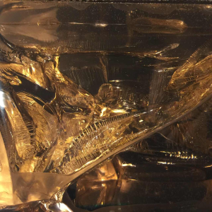 Pierre Giraudon " Resine Fractale " Prisma Tafellamp, verzilverd brons, 1970s