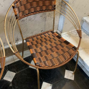 SÃ©rie de 6 Fauteuils ExtÃ©rieur 'Scoubidou' Patio Italiens Vintage Jardin, 1950s