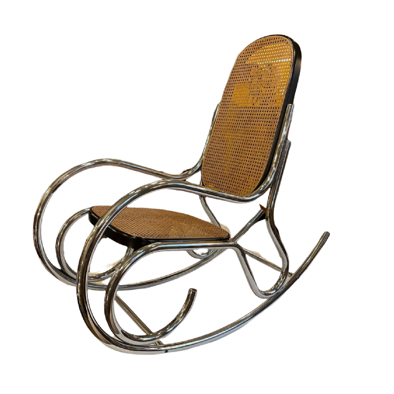 Rocking Chair Moderniste 70s, Style Marcel Breuer / Bois CourbÃ© Michael Thonet