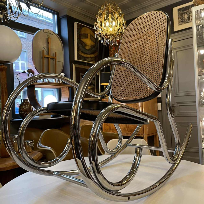 Rocking Chair Modernist 70s, Style Marcel Breuer / Bentwood Michael Thonet