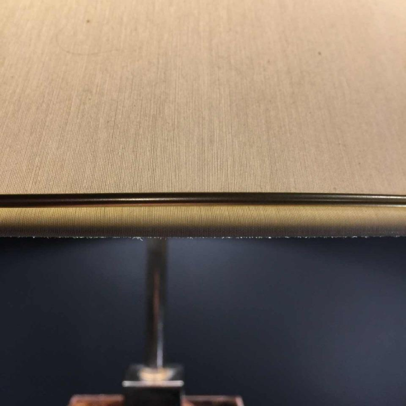 Pierre Giraudon " Resine Fractale " Prism Table Lamp, Silvered Bronze, 1970s