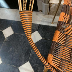 Set van 6 vintage Italiaanse 'Scoubidou' Patio terrasfauteuils, jaren 50/60