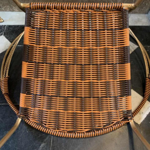 Set of 6 Vintage Italian Outdoor Patio 'Scoubidou' Loung Chair Armchairs , 1950s