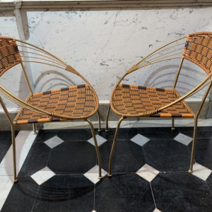SÃ©rie de 6 Fauteuils ExtÃ©rieur 'Scoubidou' Patio Italiens Vintage Jardin, 1950s