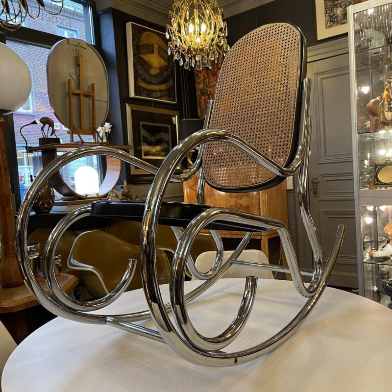 Rocking Chair Modernist 70s, Style Marcel Breuer / Bentwood Michael Thonet