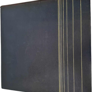 Art Deco fotoalbum, leer en messing