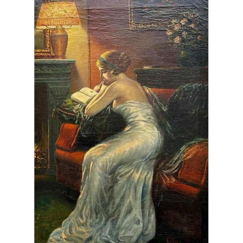 Jeune Fille à La Lecture by Charles Caty