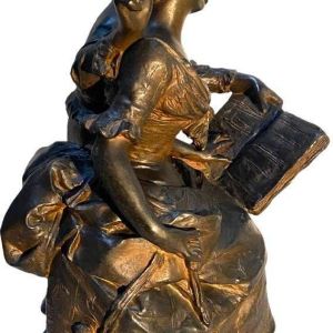 Georges Van Der Straeten "Le Pierrot dragueur" sculptuur, artistiek brons (regule)