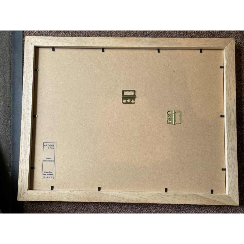 Gouache stylisée de lécole africaine vers 1960