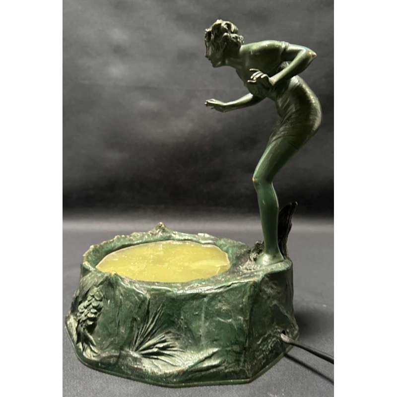 Jeune Fille devant l'Etang signed Salât for Bruno Zach