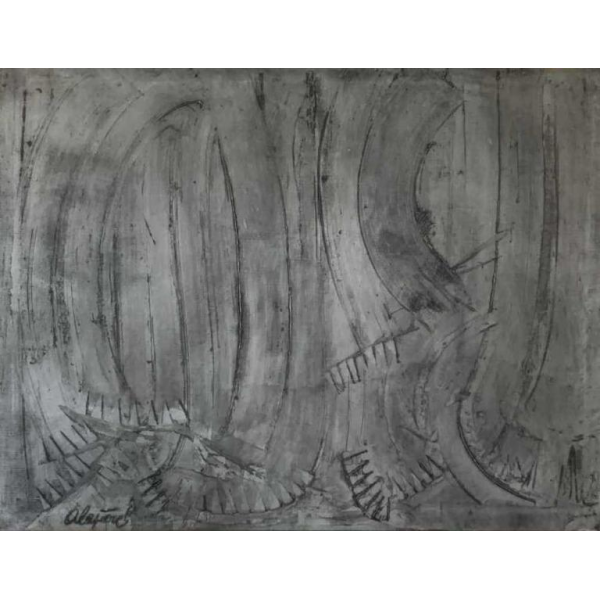 ANDRE LAPIERE 1966 ' Cascade.... ' groot abstract schilderij, olieverf op doek