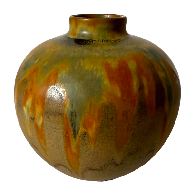 Petite vase tigré en grés Keramis