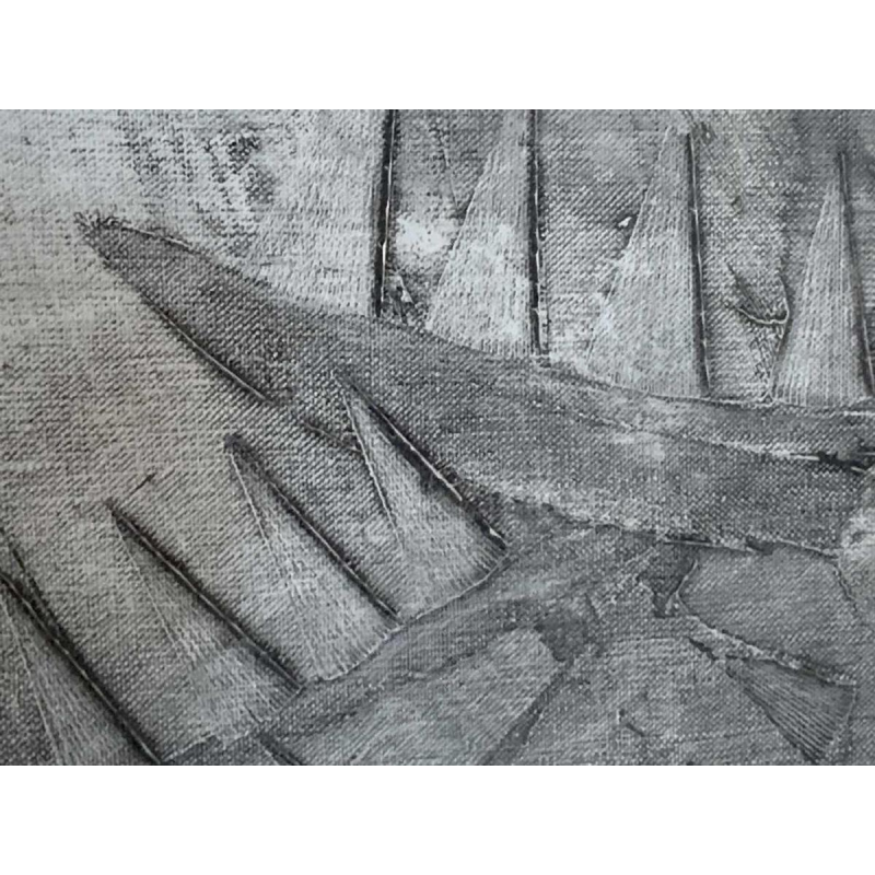 ANDRE LAPIERE 1966 ' Cascade.... ' groot abstract schilderij, olieverf op doek