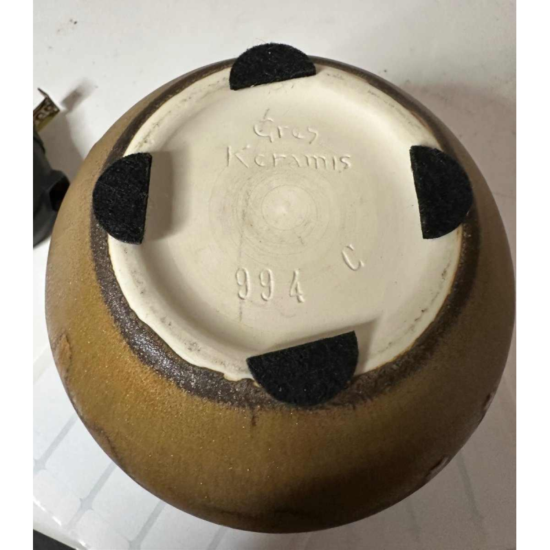 Petite vase tigré en grés Keramis