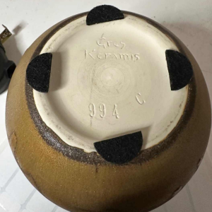 Petite vase tigré en grés Keramis