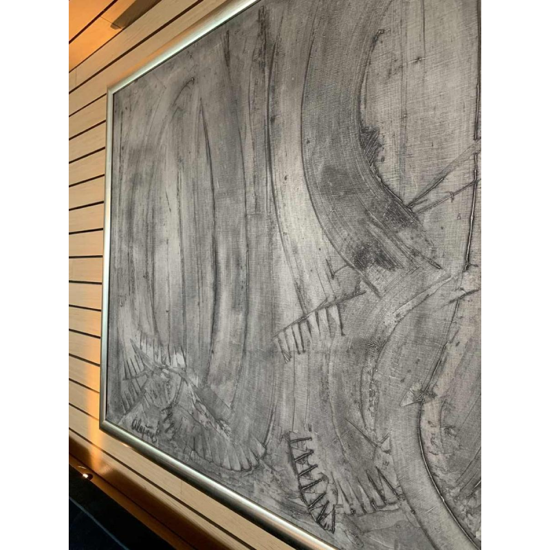 ANDRE LAPIERE 1966 ' Cascade.... ' groot abstract schilderij, olieverf op doek