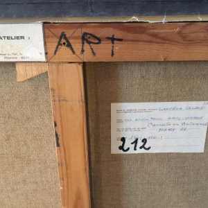 ANDRE LAPIERE 1966 ' Cascade.... ' groot abstract schilderij, olieverf op doek