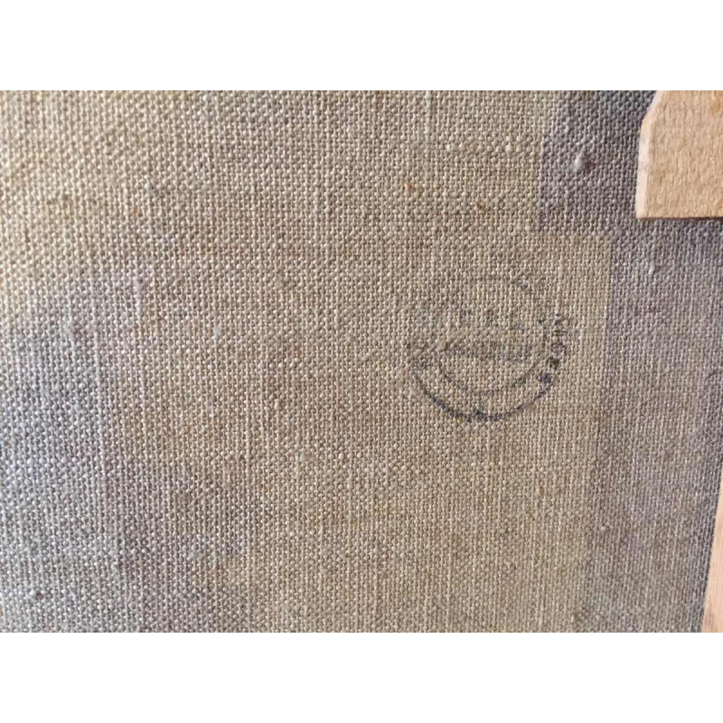 ANDRE LAPIERE 1966 ' Cascade Ardennes ' Grand Tableau Abstrait, huile sur toile