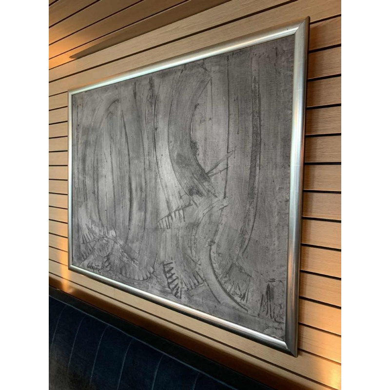 ANDRE LAPIERE 1966 ' Cascade.... ' groot abstract schilderij, olieverf op doek