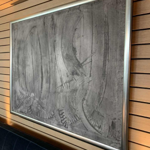 ANDRE LAPIERE 1966 ' Cascade.... ' groot abstract schilderij, olieverf op doek