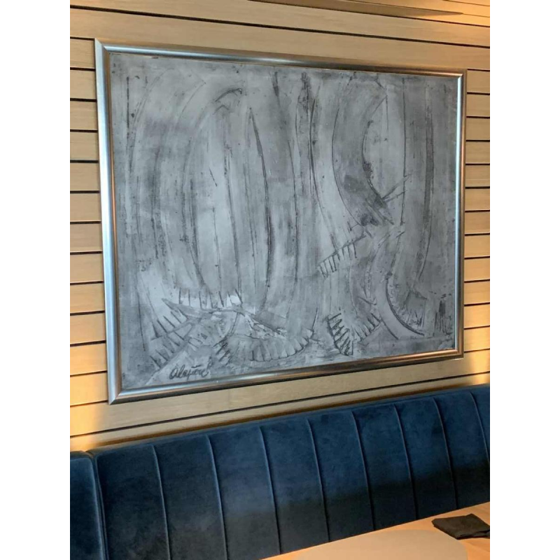 ANDRE LAPIERE 1966 ' Cascade.... ' groot abstract schilderij, olieverf op doek