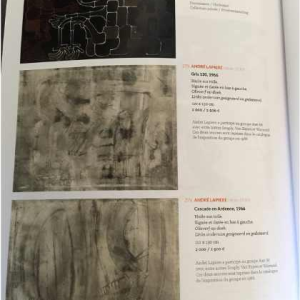 ANDRE LAPIERE 1966 ' Cascade.... ' groot abstract schilderij, olieverf op doek