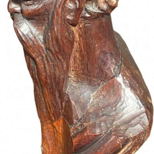 Marcel Wolfers "Tête de sage chinois", sculpture en bois