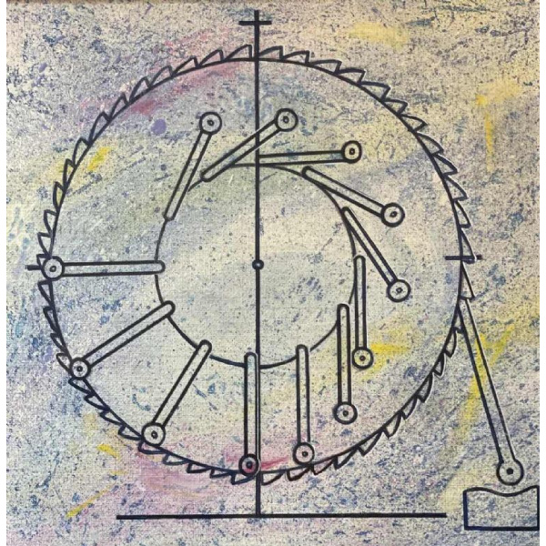 Jonny KIGGEN XX e siècle oeuvre originale de 1994 peinte sur toile