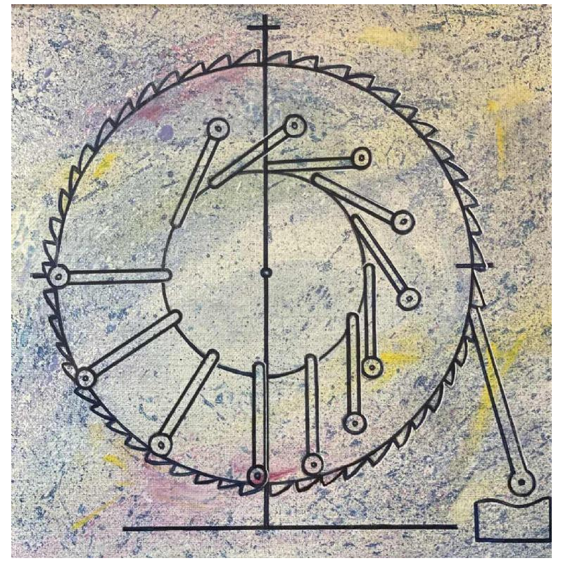 Jonny KIGGEN XX e siècle oeuvre originale de 1994 peinte sur toile