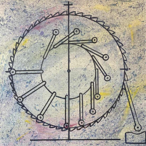 Jonny KIGGEN XX e siècle oeuvre originale de 1994 peinte sur toile