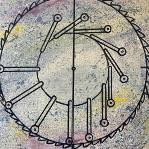 Jonny KIGGEN XX e siècle oeuvre originale de 1994 peinte sur toile