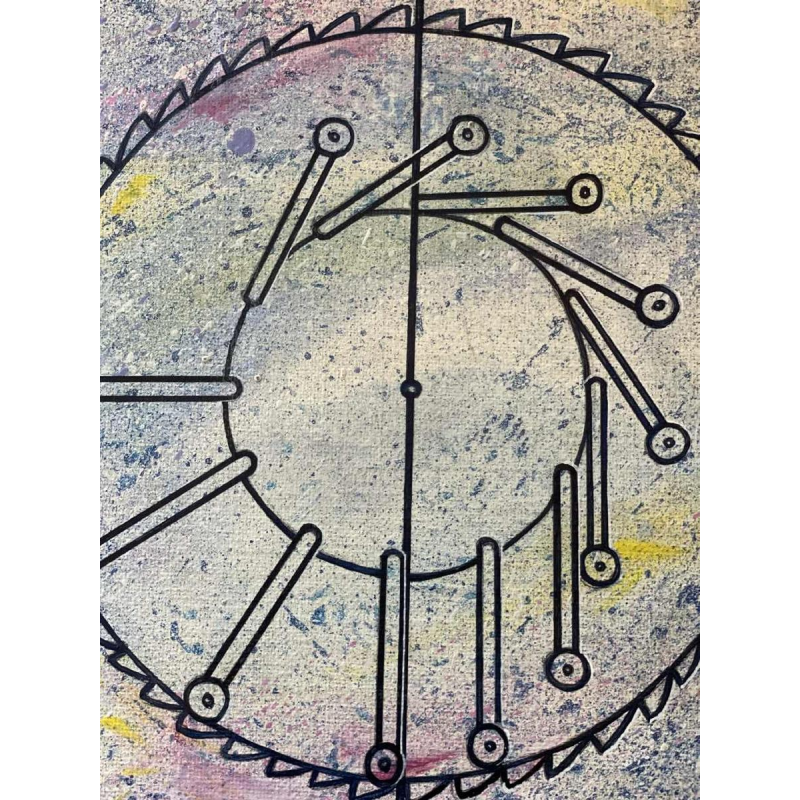 Jonny KIGGEN XX e siècle oeuvre originale de 1994 peinte sur toile