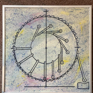 Jonny KIGGEN XX e siècle uvre originale de 1994 peinte sur toile