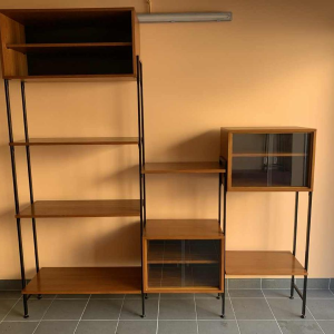 Wall Unit MDK en Teck, Etagère Vintage Modulable, Design Style Scandinave, 1960s
