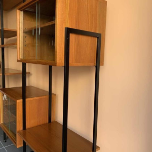 Wall Unit MDK en Teck, Etagère Vintage Modulable, Design Style Scandinave, 1960s