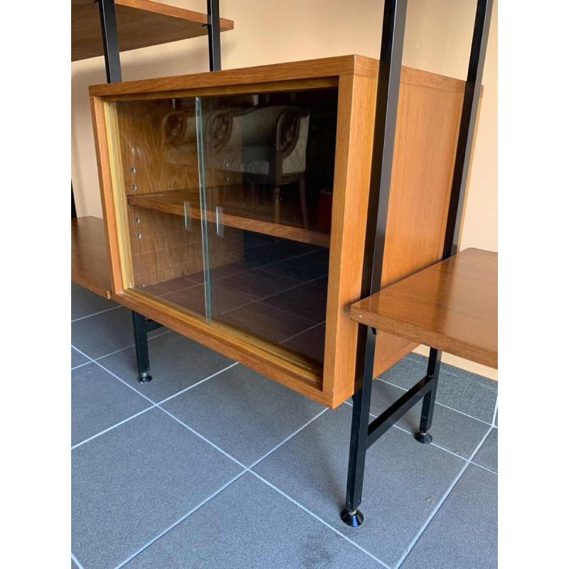 Wall Unit MDK en Teck, Etagère Vintage Modulable, Design Style Scandinave, 1960s