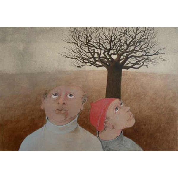 Jean-Pierre FELIX (1938-) 2 figures dated 1980 mixed media