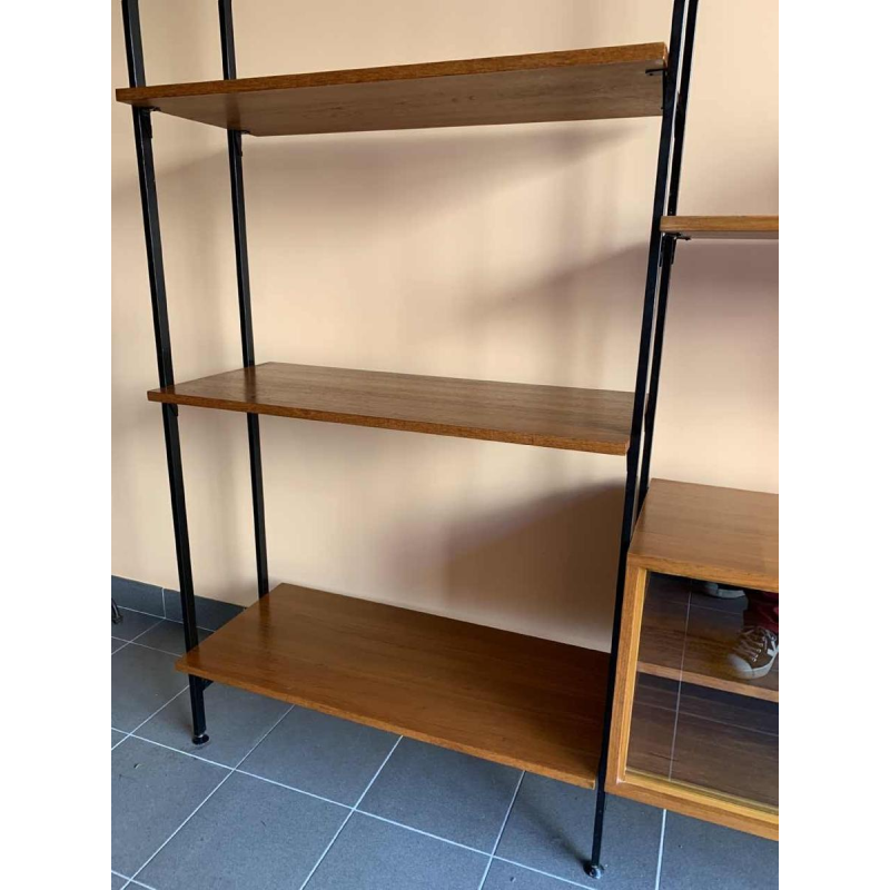 Wall Unit MDK en Teck, Etagère Vintage Modulable, Design Style Scandinave, 1960s