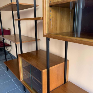 Wall Unit MDK en Teck, Etagère Vintage Modulable, Design Style Scandinave, 1960s