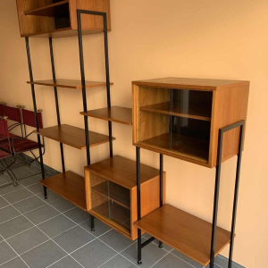 Wall Unit MDK en Teck, Etagère Vintage Modulable, Design Style Scandinave, 1960s