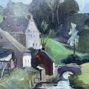 Louise BOXUS -CHEVY “Ardennes landscape” oil on canvas