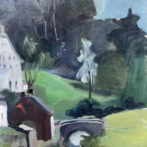 Louise BOXUS -CHEVY « Paysage ardennais » huile sur toile