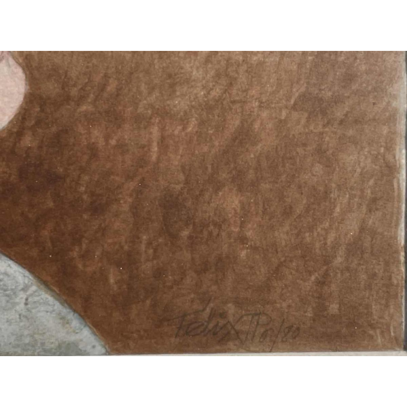 Jean-Pierre FELIX (1938-) 2 figures dated 1980 mixed media