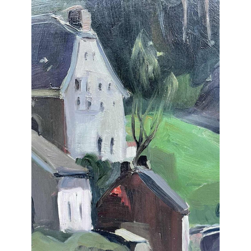 Louise BOXUS -CHEVY « Paysage ardennais » huile sur toile