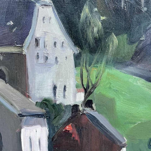 Louise BOXUS -CHEVY « Paysage ardennais » huile sur toile